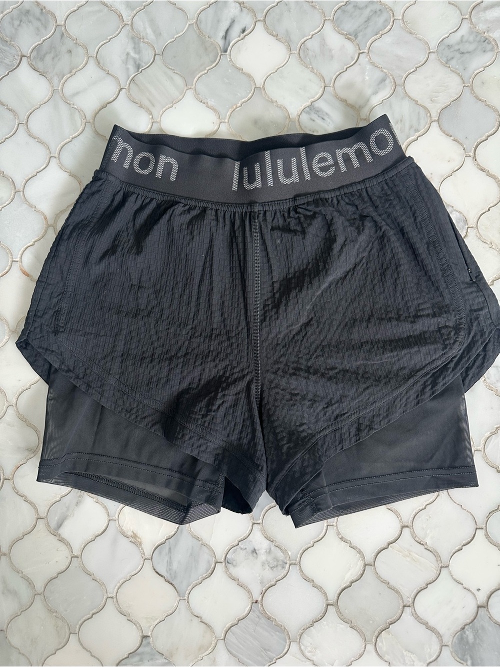 lululemon athletica Gray Layered Athletic Shorts